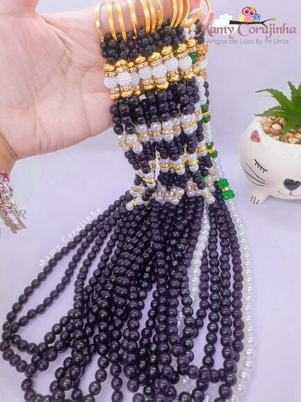 Porta Crachá Preto com branco