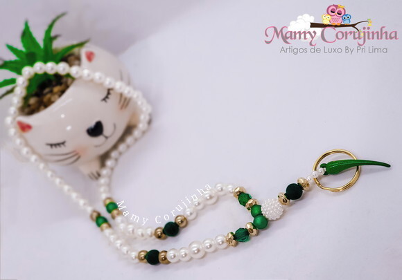 Porta Crachá Verde com Marfim