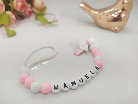 Prendedor luxo Nome MANUELA