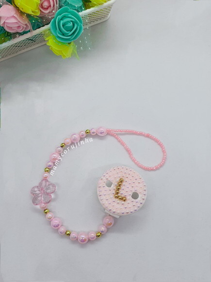 Prendedor luxo rosa L