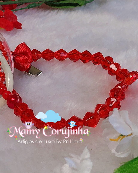 Prendedor simples vermelho