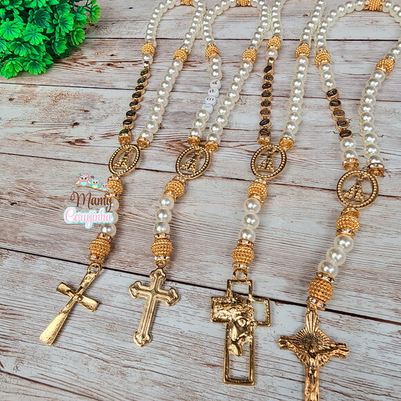 Terço Personalizado Dourado