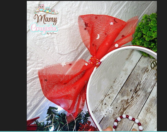Tiara Laço em Pé Red