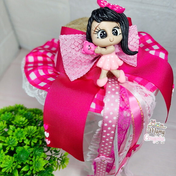 Tiara Luxo Chapéu Rosa