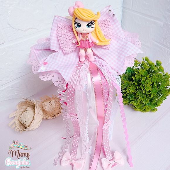 Tiara Luxo Chapéu Rosa Bebe