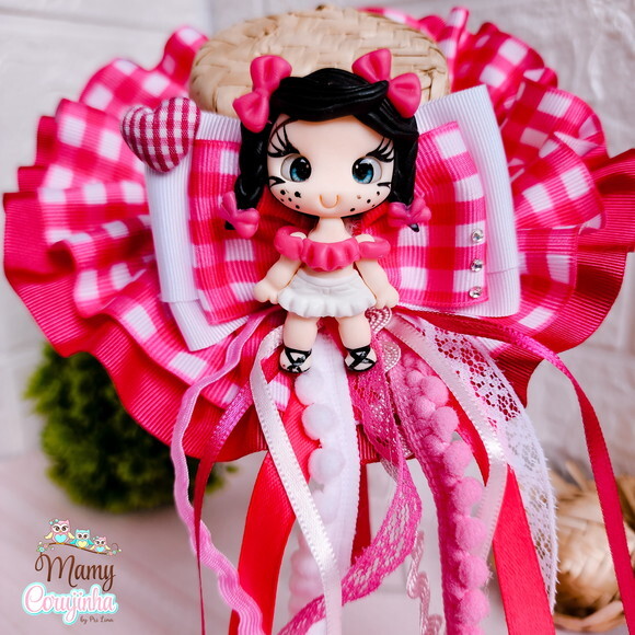 Tiara Luxo Chapéu Xadrez Pink