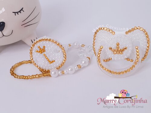 Chupeta Luxo + Prendedor Princess L