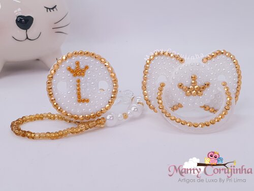 Chupeta Luxo + Prendedor Princess L