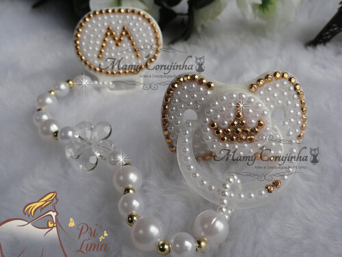 Chupeta Luxo + Prendedor Princess M