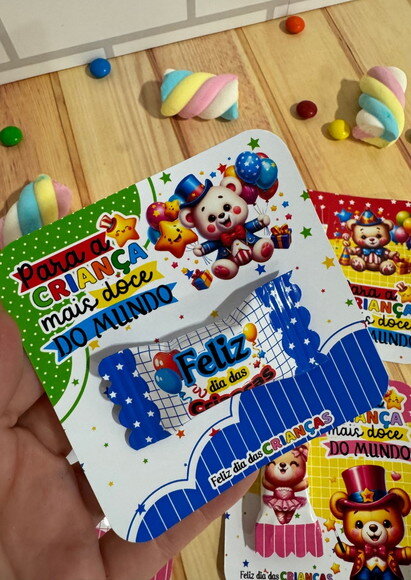 (10 Unidades) Card + Balinha Personalizada