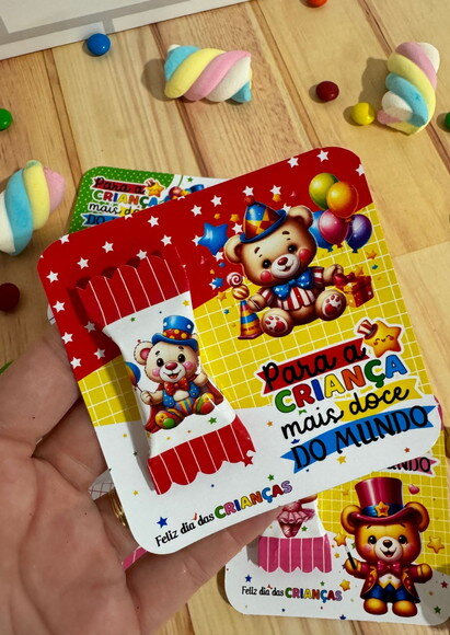 (10 Unidades) Card + Balinha Personalizada