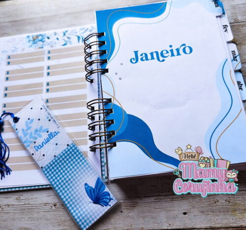 Agenda Personalizada 1 Dia Por Página com Divisória e Brinde