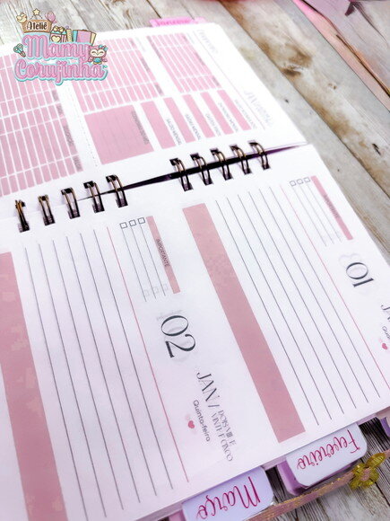 Agenda Personalizada 1 Dia Por Página com Divisória e Brinde
