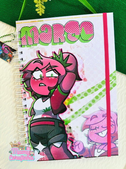 Caderno 10 de Matérias- Margo Pink -sem Adesivo- Torajo