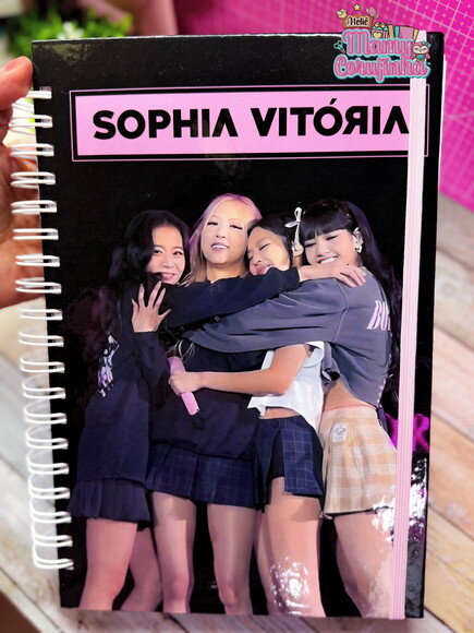 Caderno 15 Matérias Black Pink