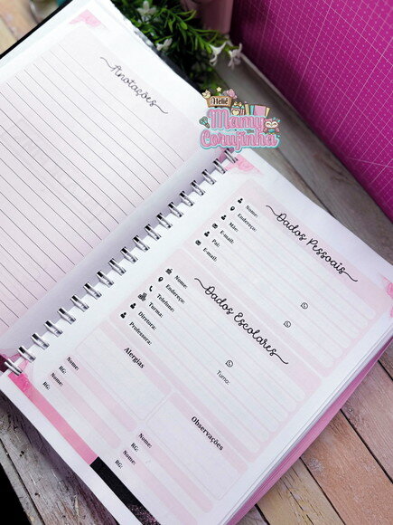Caderno 15 Matérias Black Pink