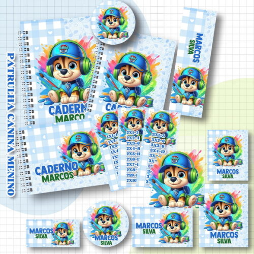 Caderno A5 Patrulha Canina