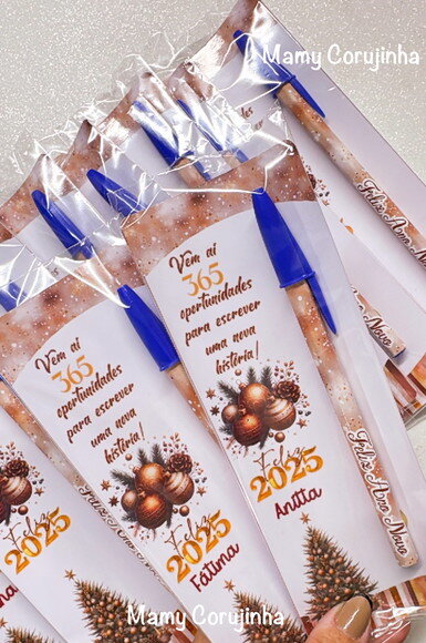 Caneta Bic + Card Ano Novo (3,99 Cada)