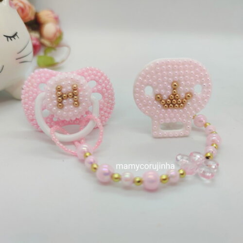 Chupeta + Prendedor Luxo