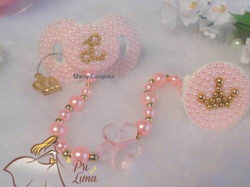 Chupeta + prendedor Luxo