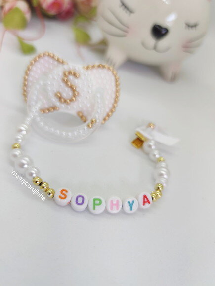 Chupeta com nome Sophya