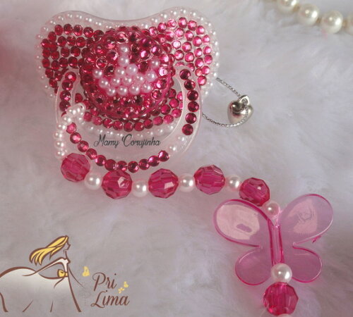 Chupeta coroa Pink