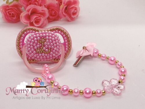 Chupeta L rosa luxo