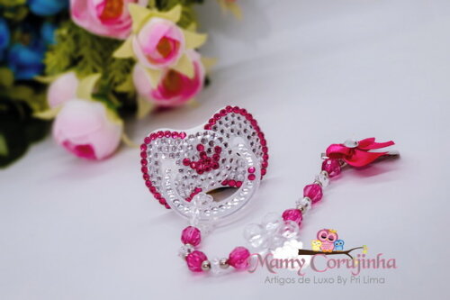 Chupeta Pink cristal