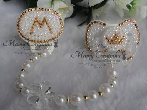 Chupeta Princess + prendedor Luxo M