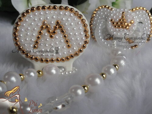 Chupeta Princess + prendedor Luxo M