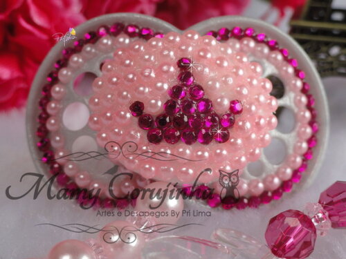 Chupeta Princess rosa bebe e Pink