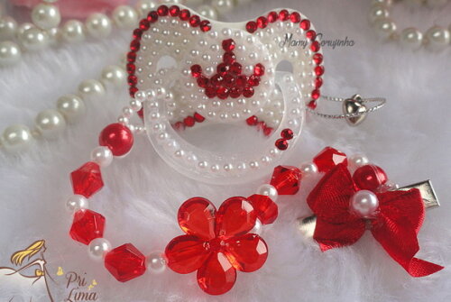 Chupeta Princess Vermelho