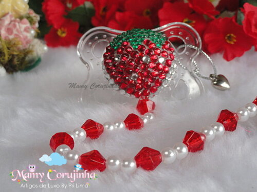Chupeta strass MAM Moranguinho