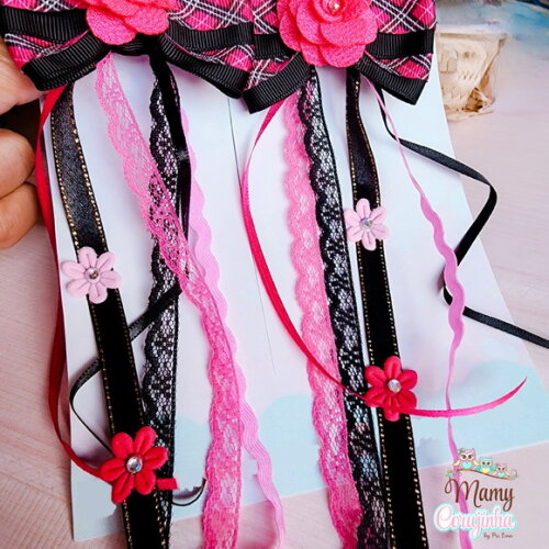 Duplinha de Laço Pink com Fitas