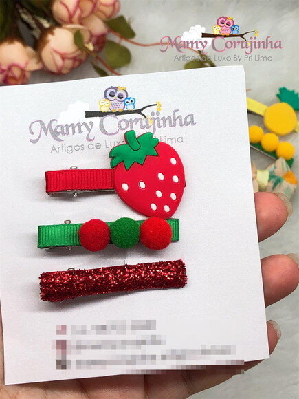 Hair Clip Morango