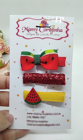 Hair clips melancia 4