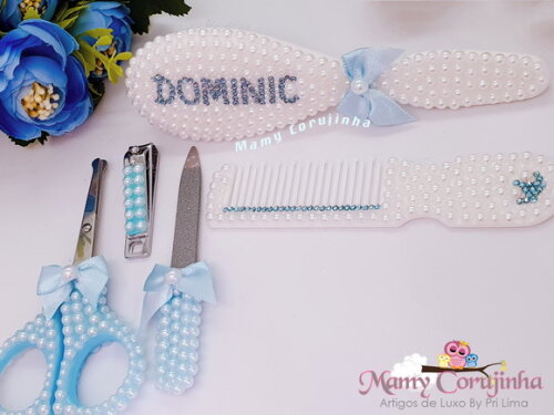 Kit branco com rosa bebe