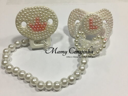 KIT Chupeta Lillo Princess clean + prendedor Luxo