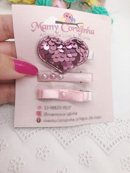 KIT DE TRIO DE HAIR CLIPS BICO DE PATO