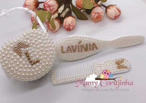KIT DE PENTE + ESCOVA MACIA BEBE PORTA CHUPETA