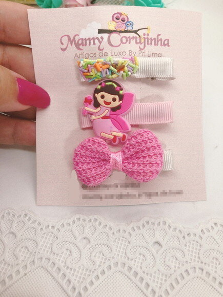 KIT DE TRIO DE HAIR CLIPS BICO DE PATO