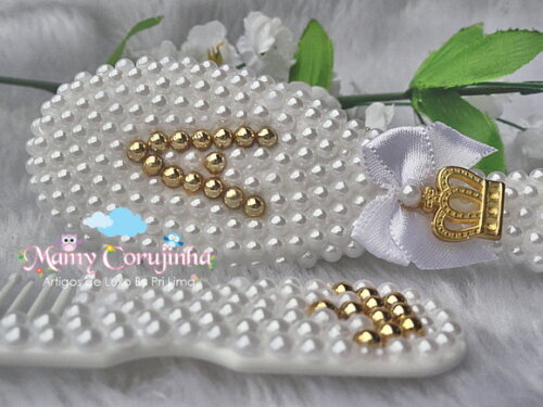 Kit escova + pente Letra A