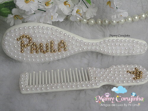 Kit escova + pente nome