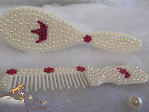 KIT ESCOVA+PENTE CABELO BEBE BRANCO