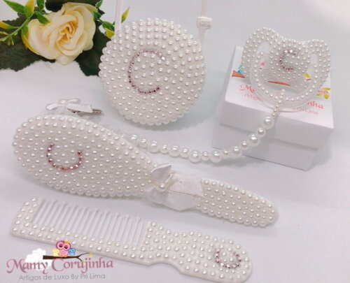 Kit Luxo C prata com branco