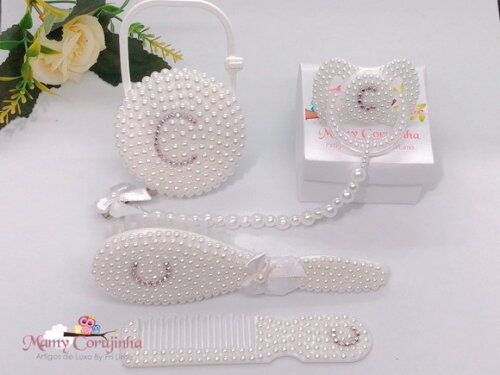 Kit Luxo C prata com branco