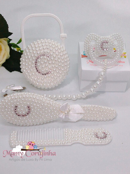 Kit Luxo C prata com branco