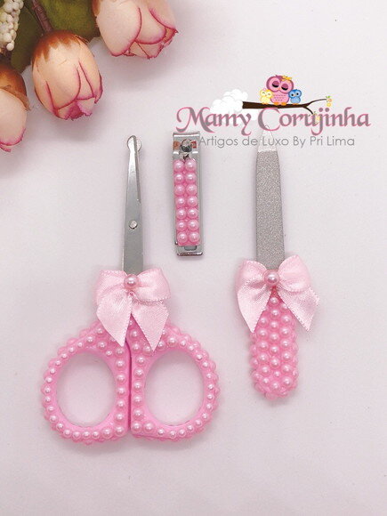 Kit Manicure ROSA com tesourinha