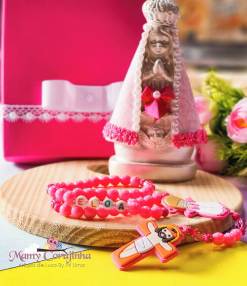 Kit N.S. Aparecida Baby + Terço + caixa