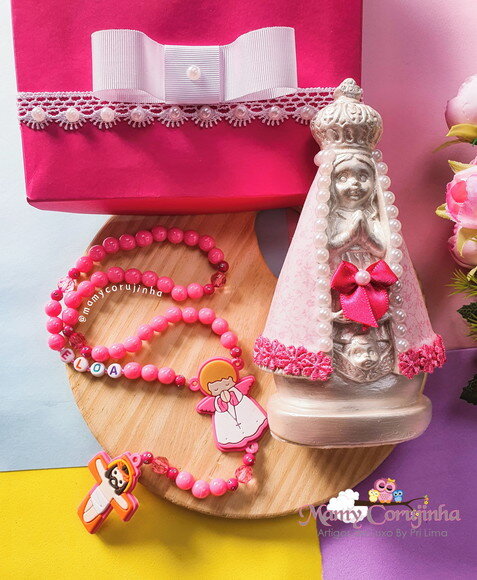 Kit N.S. Aparecida Baby + Terço + caixa